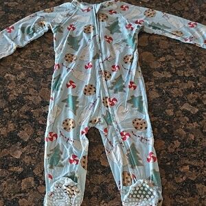 Holiday Print Kids Footie Pajama